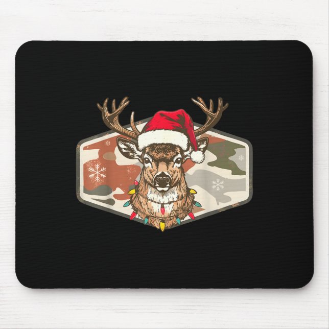 Camo Southern Local Boy Christmas Deer Hunting Xma Mousepad (Vorne)