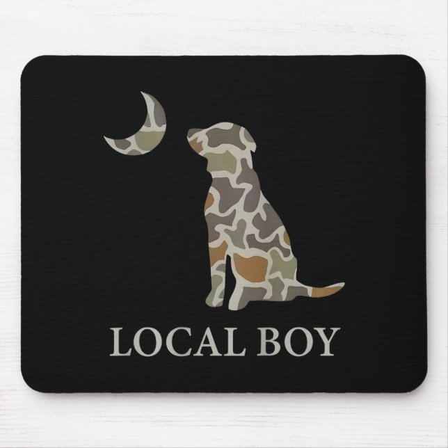 Camo Southern Local Boy Duck Hunting Black Lab Out Mousepad (Vorne)