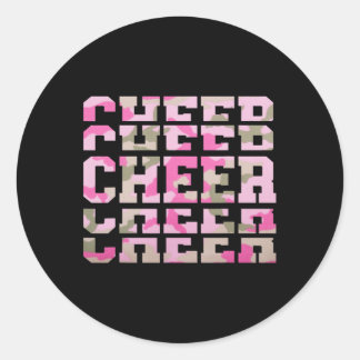 Camo Tie Dye Cheerleading For Cheerleader Squad Bf Runder Aufkleber