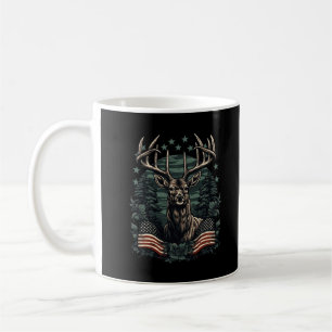 Camoflage American Flag Antlers Deejagd Long Kaffeetasse