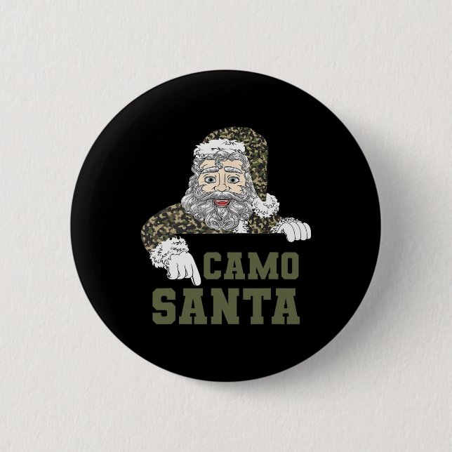 Camoflage Weihnachtsjagd Santa Camouflage Militär Button (Vorderseite)