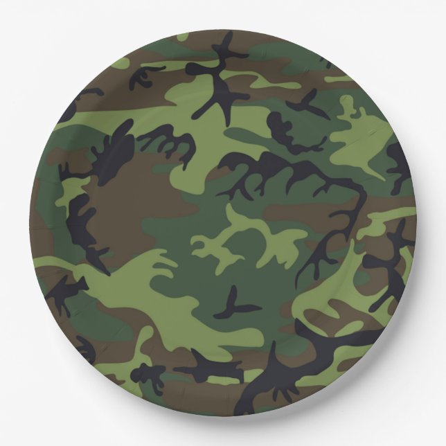 CAMOFLAUGE PATTERN PAPPTELLER (Vorderseite)