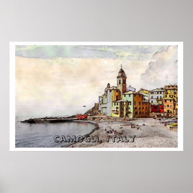 Camogli Beach, ln Poster (Vorne)
