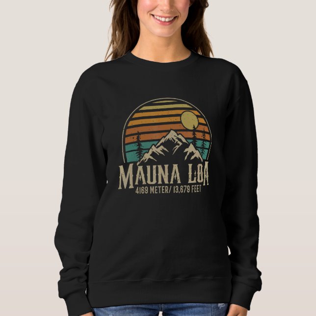 Camoing Hawaii Hiking Mountain Outdoor Mauna Loa Sweatshirt (Vorderseite)