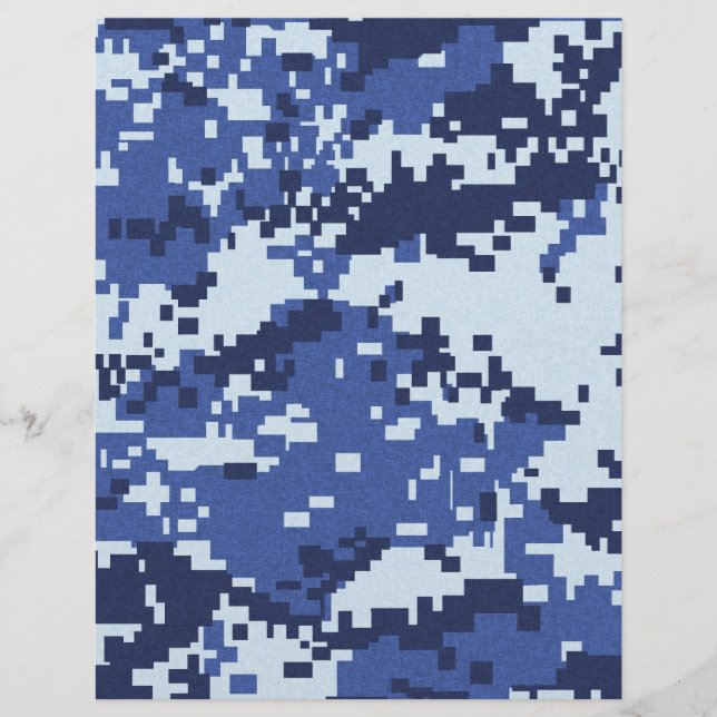 Camouflage02 BLUES WHITE CAMOUFLAGE PATTERN BACKGR Flyer (Vorne)