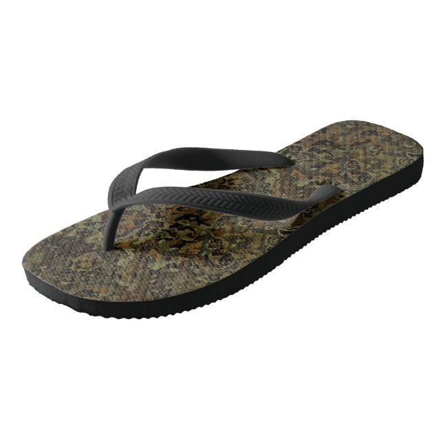 Camouflage Abstrakt Flip Flops (Schrägansicht)