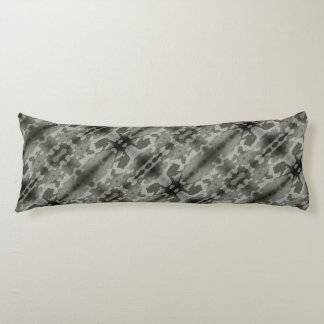 Camouflage Abstrakt Ombre Grau Karkohle Brown Crem Seitenschläferkissen