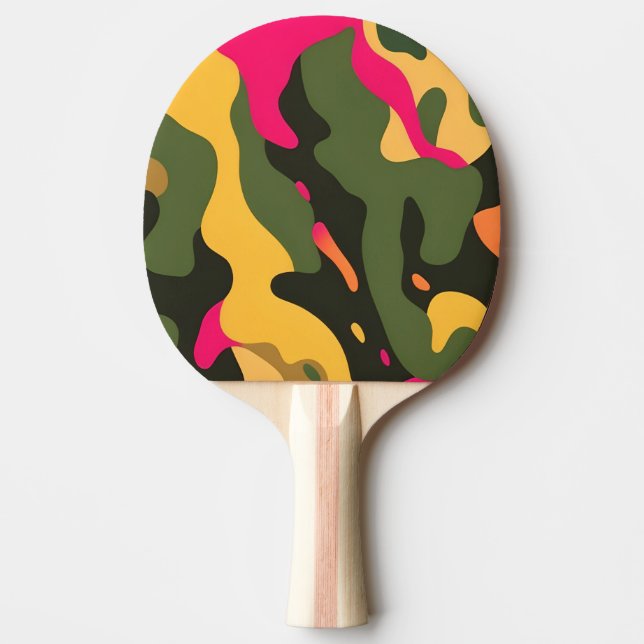Camouflage Abstrakt Ping Pong Paddle Tischtennis Schläger (Vorderseite)