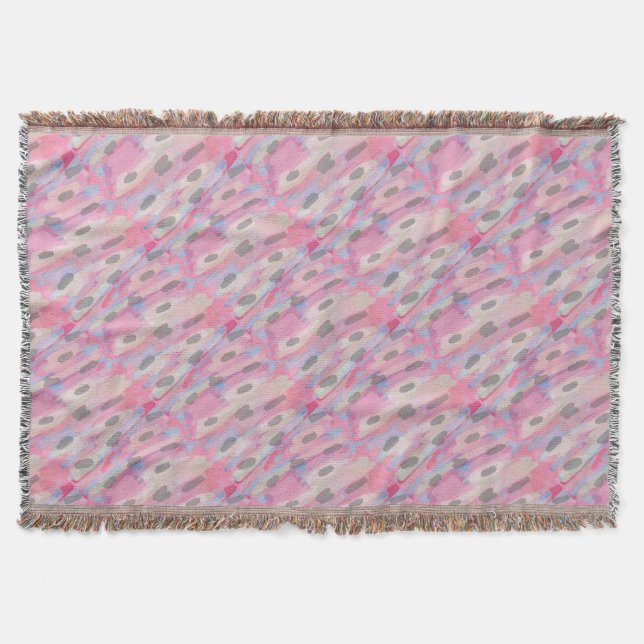 Camouflage Abstrakt rosa Muster Decke (Vorderseite)