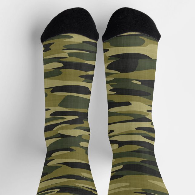 Camouflage abstrakt socken (Oben)
