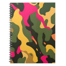 Camouflage Abstrakt Spiral Notebook
