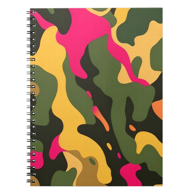 Camouflage Abstrakt Spiral Notebook Notizblock (Vorderseite)