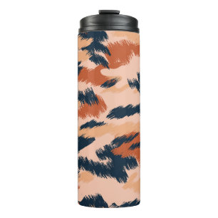 Camouflage Abstrakt: Vintages Nahtloses Tapete. Thermosbecher