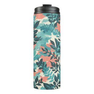 Camouflage Abstrakte Blätter Thermosbecher