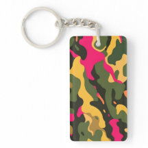 Camouflage Abstrakter AcrylSchlüsselanhänger