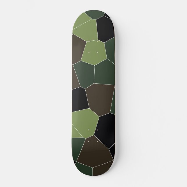 Camouflage Abstraktes Muster Skateboard (Vorderseite)