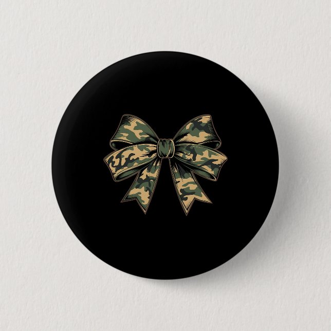 Camouflage Alte Camouflage Bow Camouflage Coquette Button (Vorderseite)