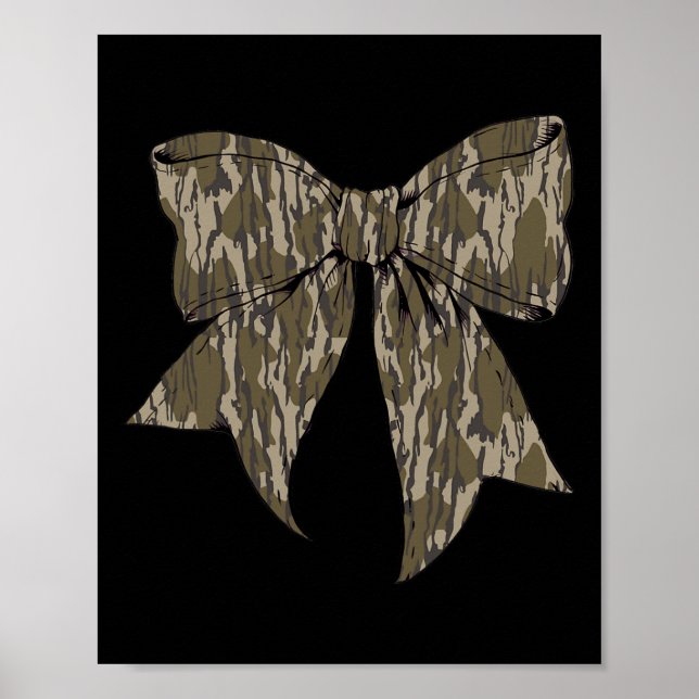 Camouflage Alte Camouflage Bow Camouflage Coquette Poster (Vorne)