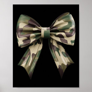 Camouflage Alte Camouflage Bow Camouflage Coquette Poster