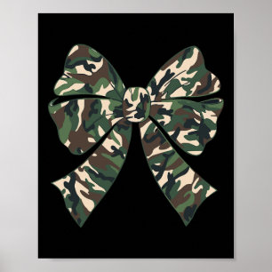 Camouflage Alte Camouflage Bow Camouflage Coquette Poster
