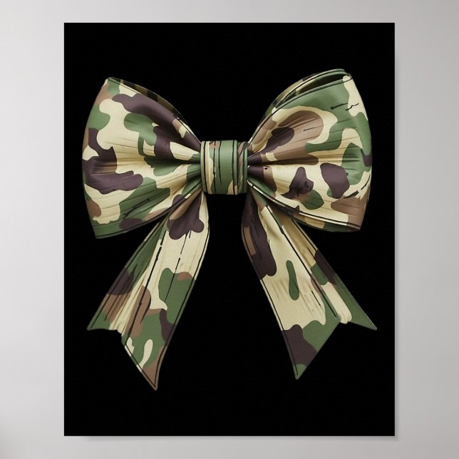 Camouflage Alte Camouflage Bow Camouflage Coquette Poster (Vorne)
