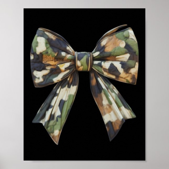 Camouflage Alte Camouflage Bow Camouflage Coquette Poster (Vorne)