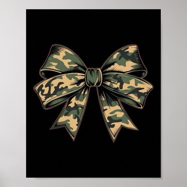 Camouflage Alte Camouflage Bow Camouflage Coquette Poster (Vorne)