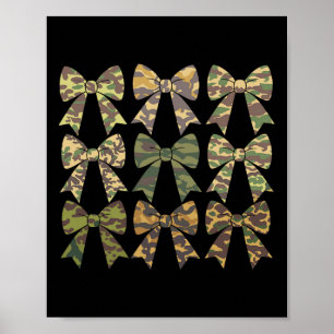 Camouflage Alte Camouflage Bow Camouflage Coquette Poster