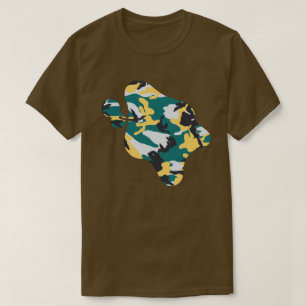 Camouflage am See Muster Farbe Platsch T-Shirt