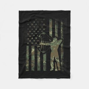 Camouflage American Flag Buck Jagd Geschenk für Bo Fleecedecke