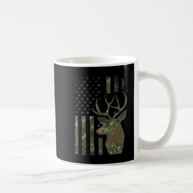 Camouflage American Flag Buck Jagd Geschenk für El Kaffeetasse (Rechts)