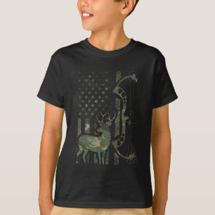 Camouflage American Flag Buck Jagd Männer Wiederbe T-Shirt