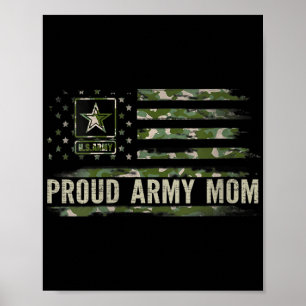 Camouflage "American Flag" der Mama der Vintagen A Poster