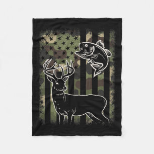 Camouflage American Flag Flag Junting Hunter De De Fleecedecke