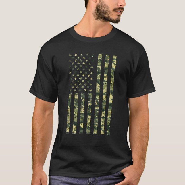 Camouflage American Flag Usa Camouflage Patriotic  T-Shirt (Vorderseite)