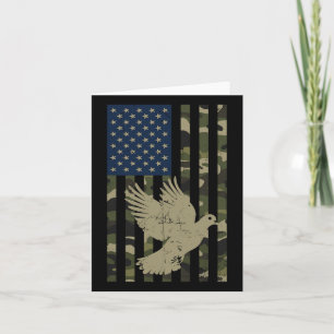 Camouflage American US Flag Camouflage Dove Hun Ja Karte