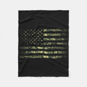 Camouflage Amerikanische Flagge USA Männer Frauen Fleecedecke