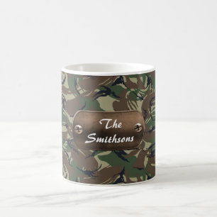 Camouflage Armee braun und grün personalisiert Tasse