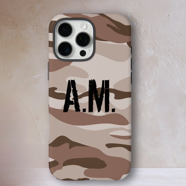 Camouflage Army Monogram iPhone Case-Beige-Brown Case-Mate iPhone Hülle (Camouflage Army Monogram iPhone Case-Beige-Brown Case-Mate iPhone Case)