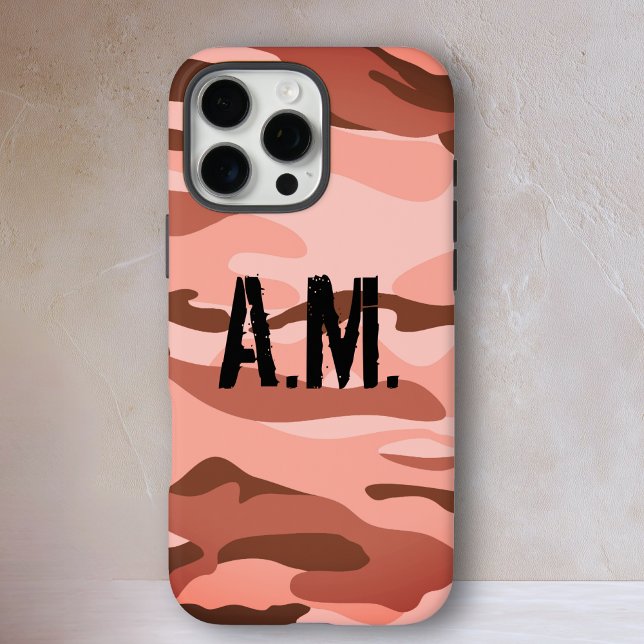 Camouflage Army Monogram iPhone Case-Orange-Brown Case-Mate iPhone Hülle (Camouflage Army Monogram iPhone Case-Beige-Brown Case-Mate iPhone Case)