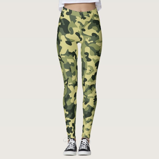 Camouflage Army - Power Yoga Leggings (Vorderseite)