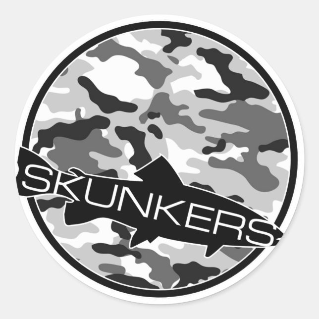 Camouflage-Aufkleber für Skunker Runder Aufkleber (Vorderseite)