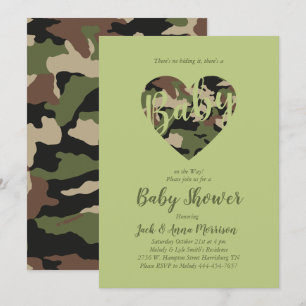Camouflage Baby Dusche Camouflage Country Hunter Einladung