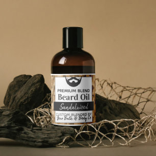 🧔 ♂️ Camouflage Bart Oil Labels mit Zutaten