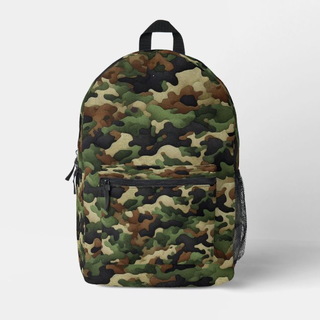 Camouflage Bedruckter Rucksack (Vorderseite)