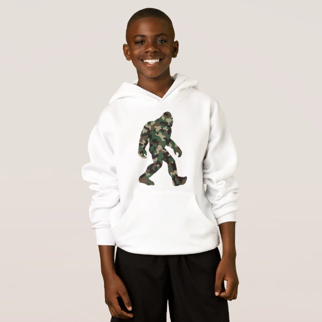 Camouflage Bigfoot Sasquatch Hoodie (Vorne ganz)