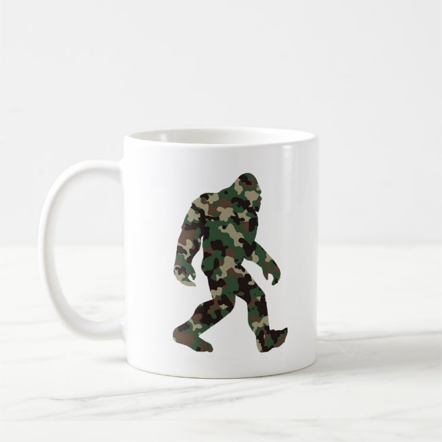 Camouflage Bigfoot Sasquatch Kaffeetasse (Links)