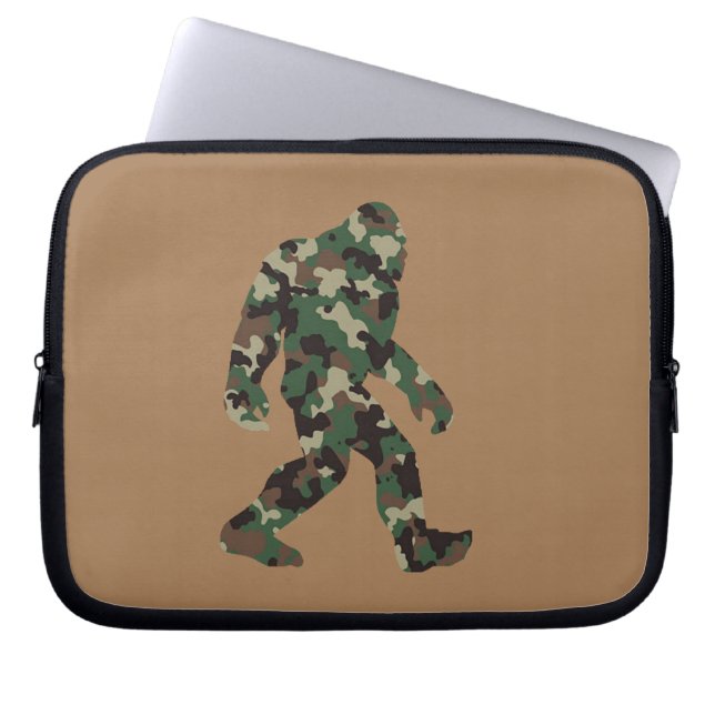 Camouflage Bigfoot Sasquatch Laptopschutzhülle (Vorderseite)
