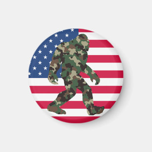 Camouflage Bigfoot Sasquatch Magnet