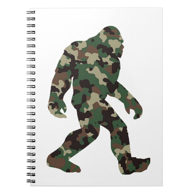 Camouflage Bigfoot Sasquatch Notizblock (Vorderseite)
